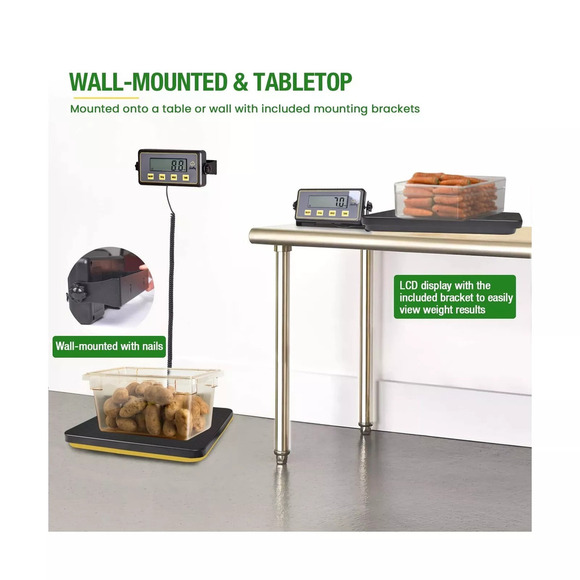 Shaledig 150lbs Commercial Scale Digital Receiving Scale with Anti-Slip Platf... - Picture 2 of 7